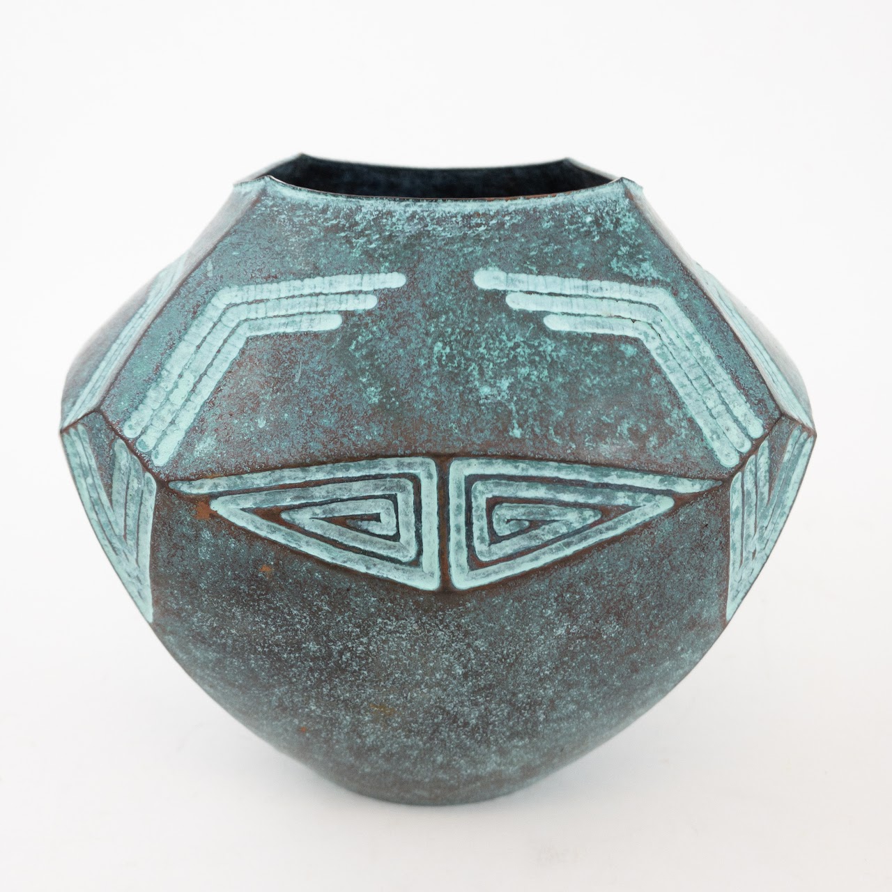 Japanese Verdigris Bronze Planter