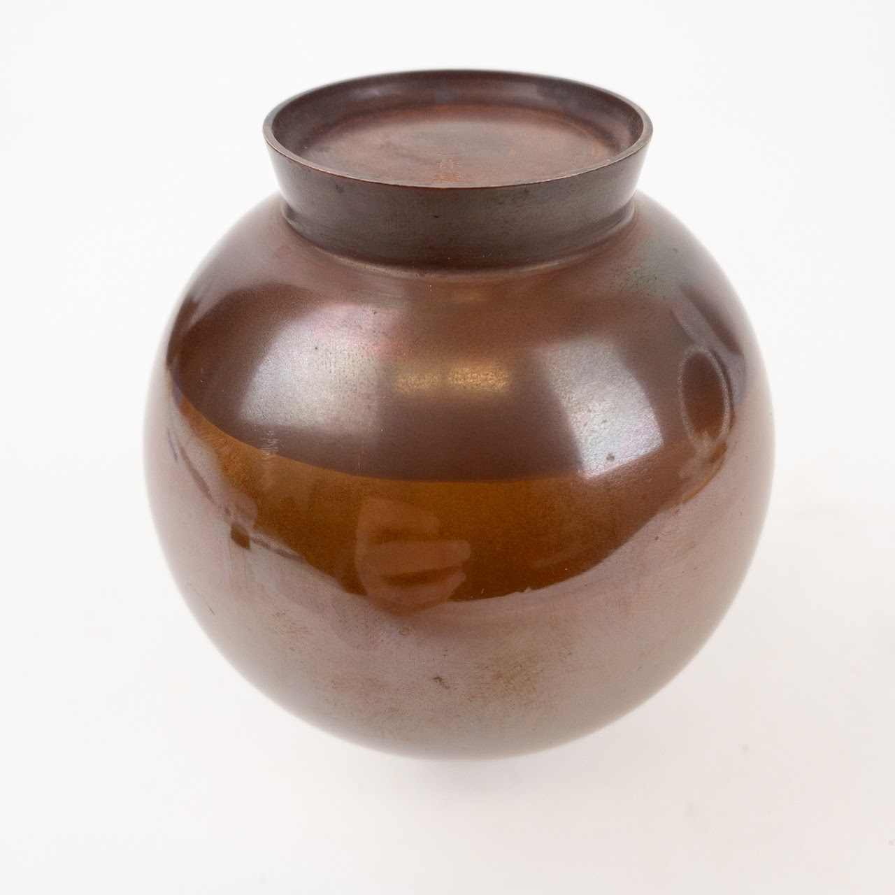 Hand-Formed Chinese Copper Bud Vase