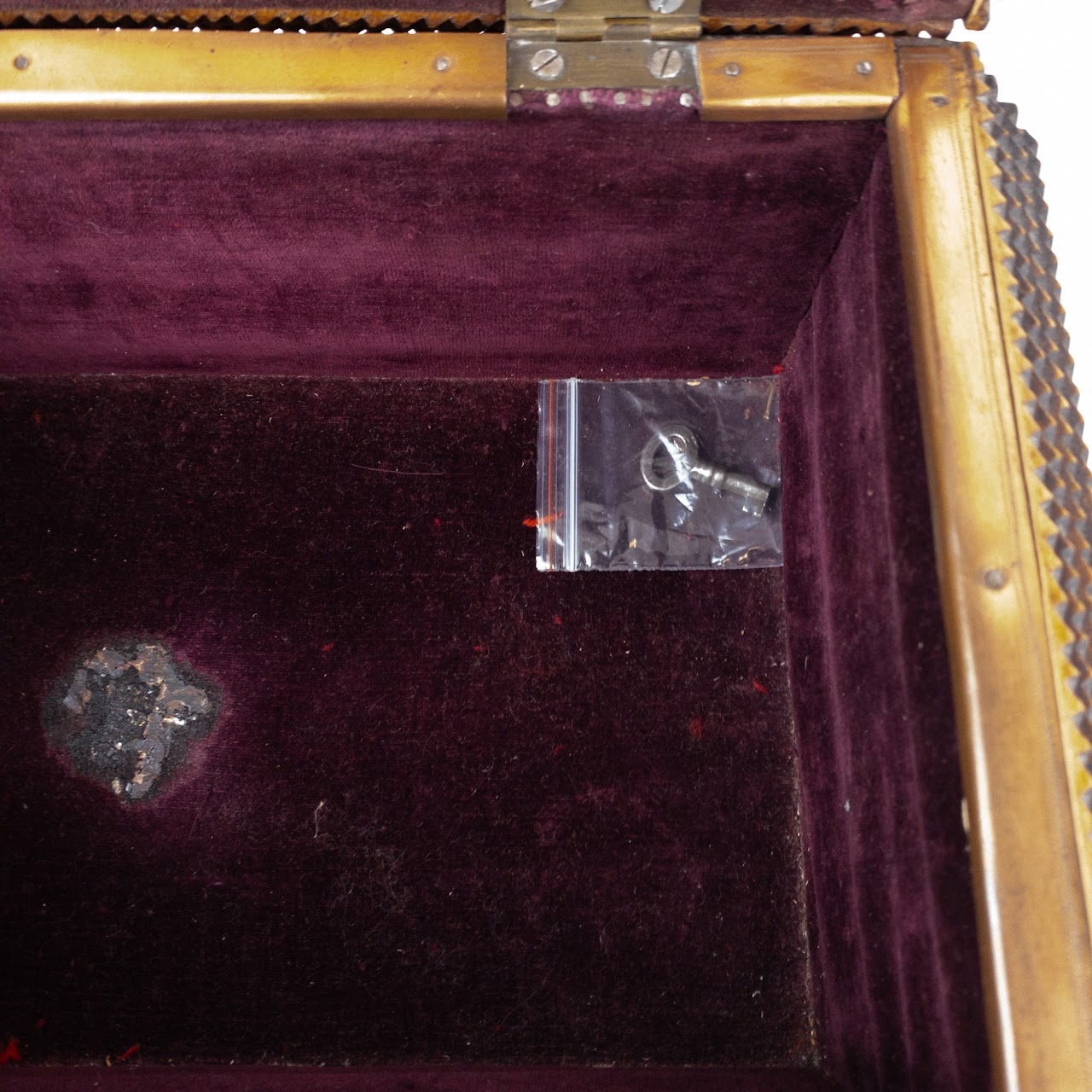 Elaborate Tramp Art Box With Jacquard Cloth Detail