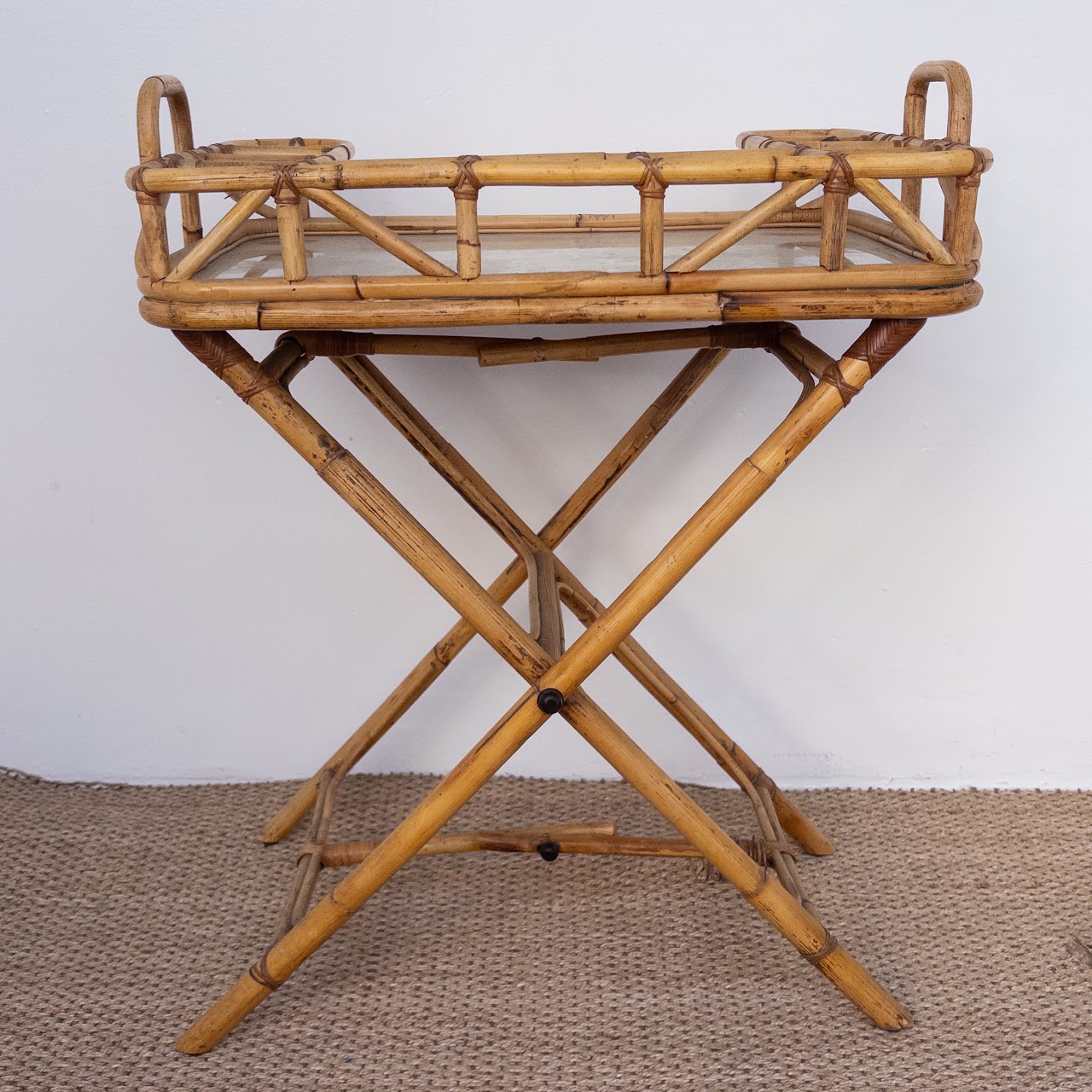 Vintage Bamboo Bar Stand