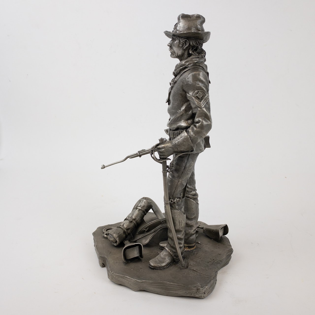 'The Cavalryman' Western Pewter Scupture by William G. Hanson