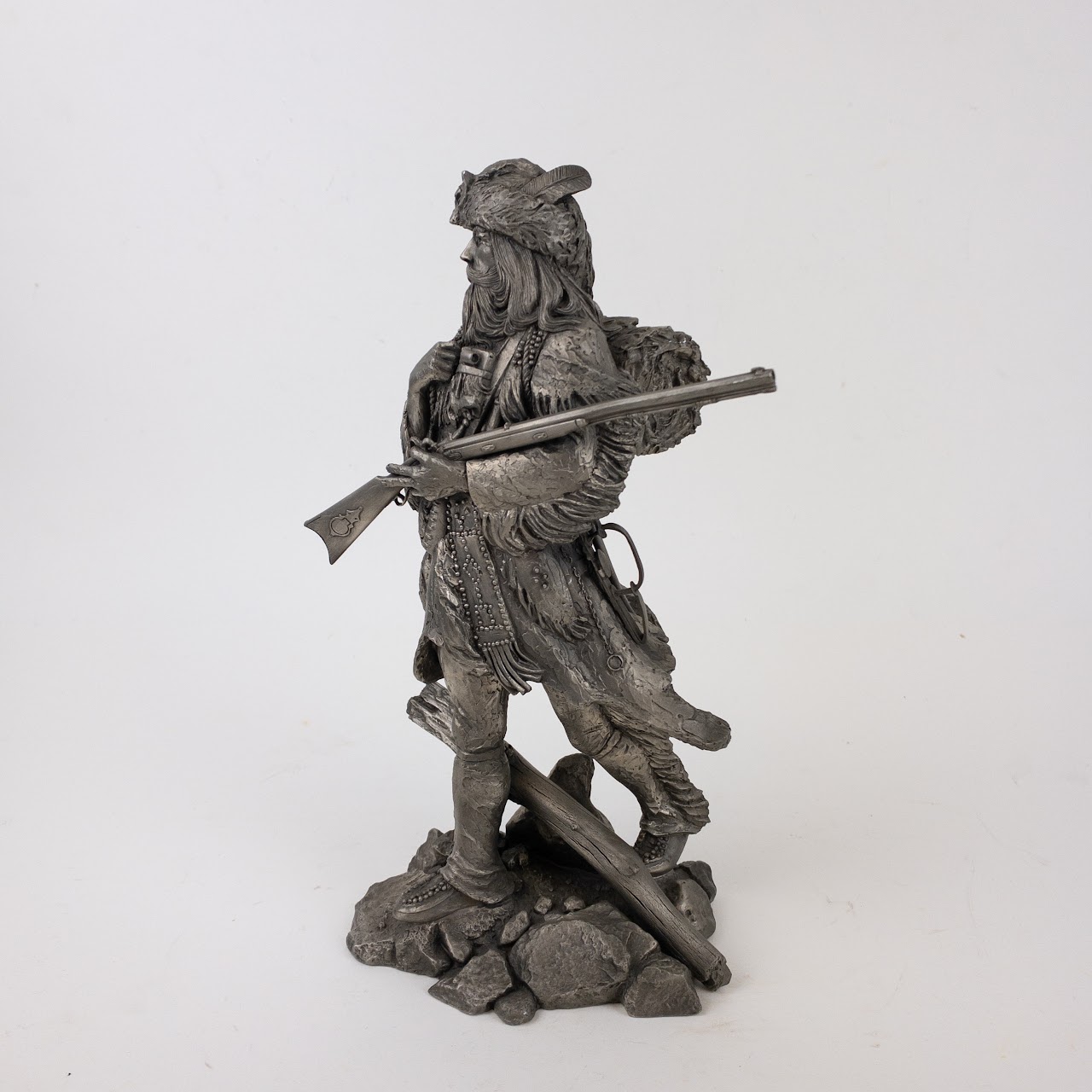 'The Fur Trapper' Western Pewter Scupture by Jim Ponter