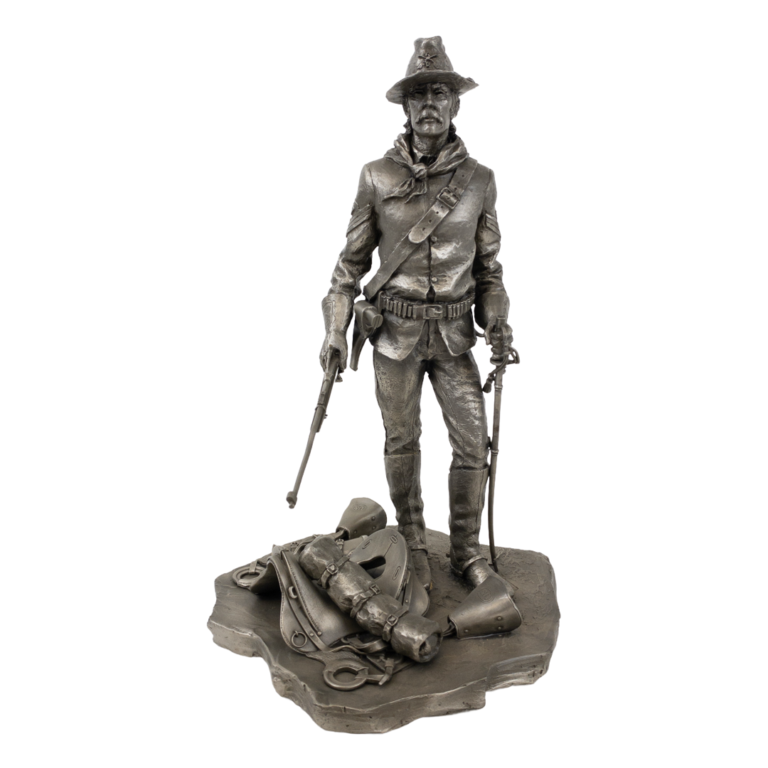 'The Cavalryman' Western Pewter Scupture by William G. Hanson