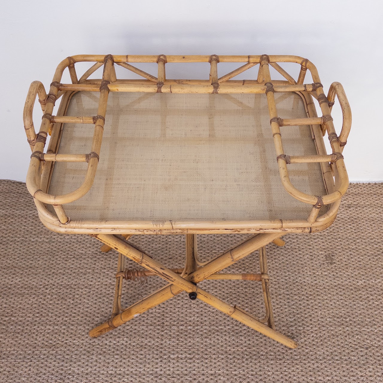 Vintage Bamboo Bar Stand