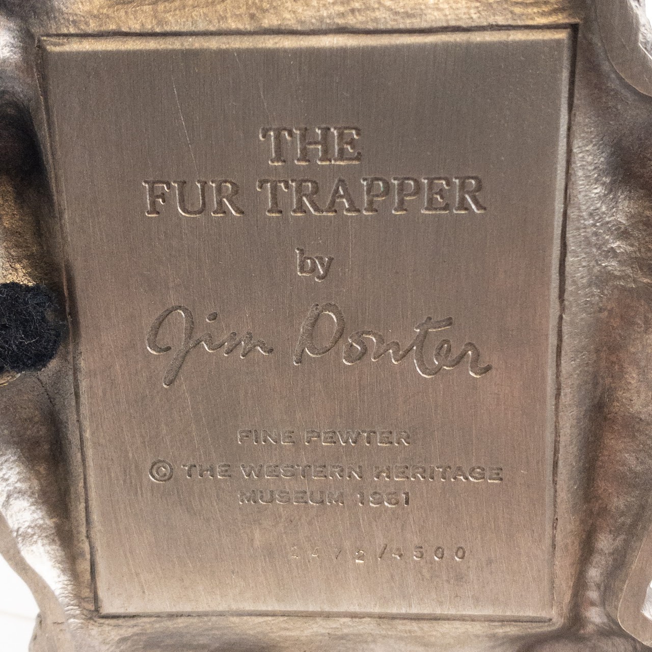 'The Fur Trapper' Western Pewter Scupture by Jim Ponter