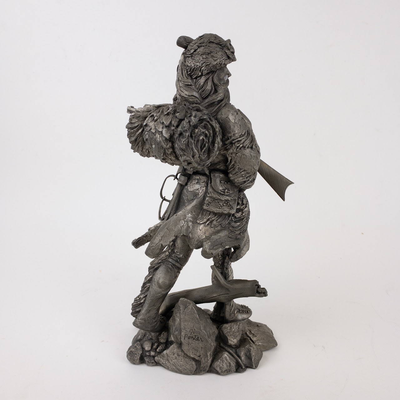 'The Fur Trapper' Western Pewter Scupture by Jim Ponter