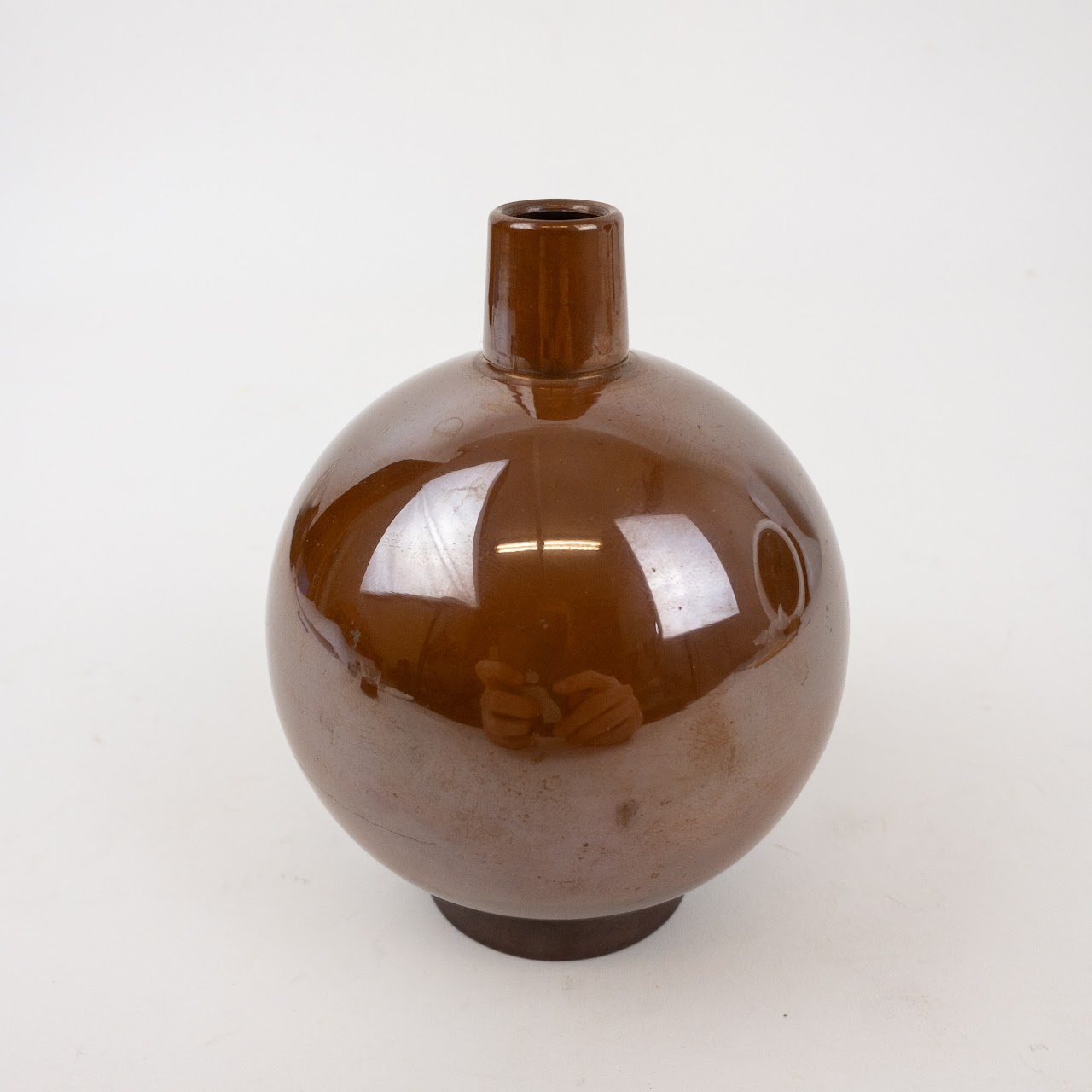 Hand-Formed Chinese Copper Bud Vase