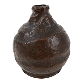 Hand-Formed Textured Copper Bud Vase