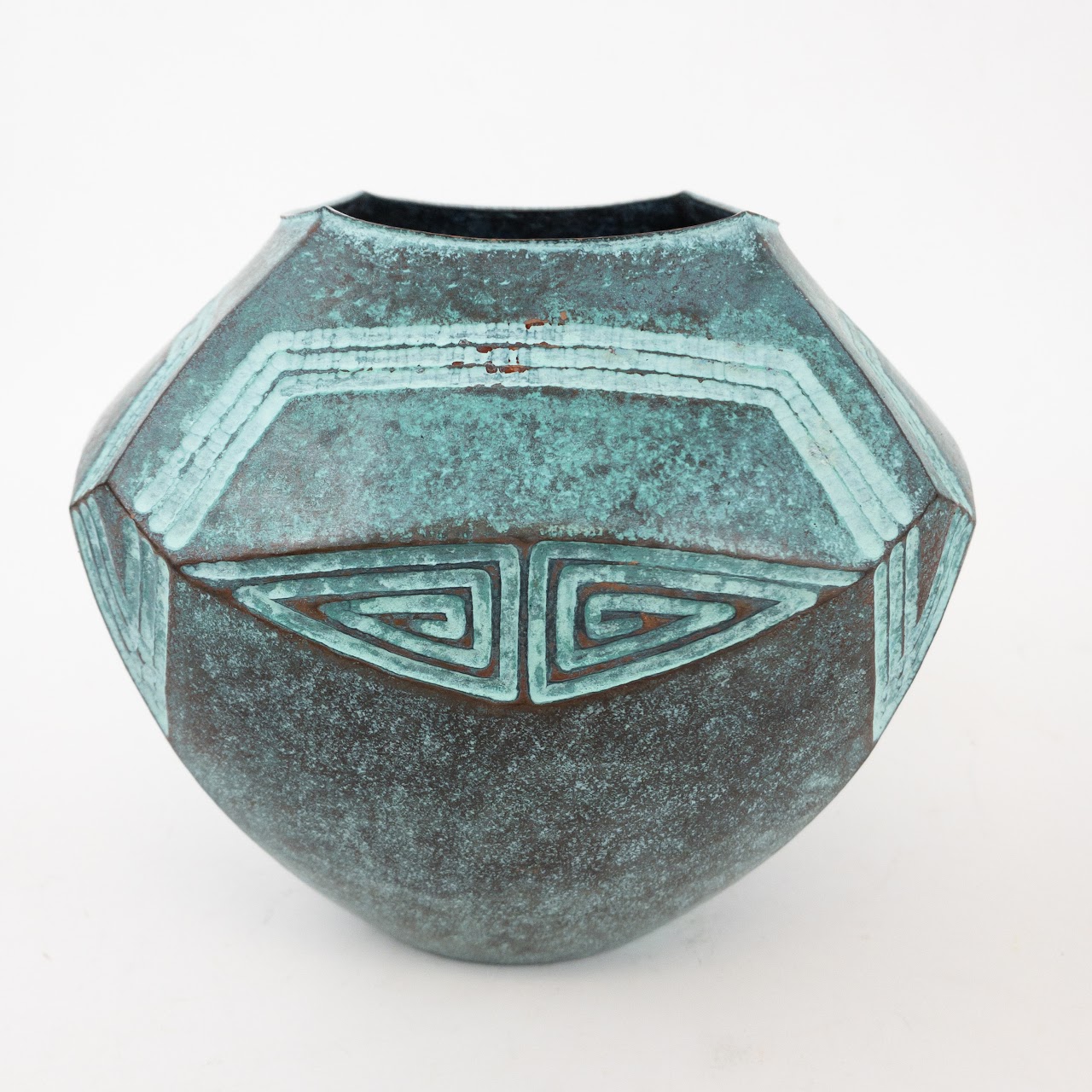 Japanese Verdigris Bronze Planter