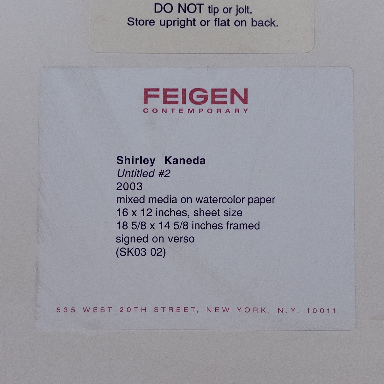 Shirley Kaneda 'Untitled #2' Signed Mixed Media