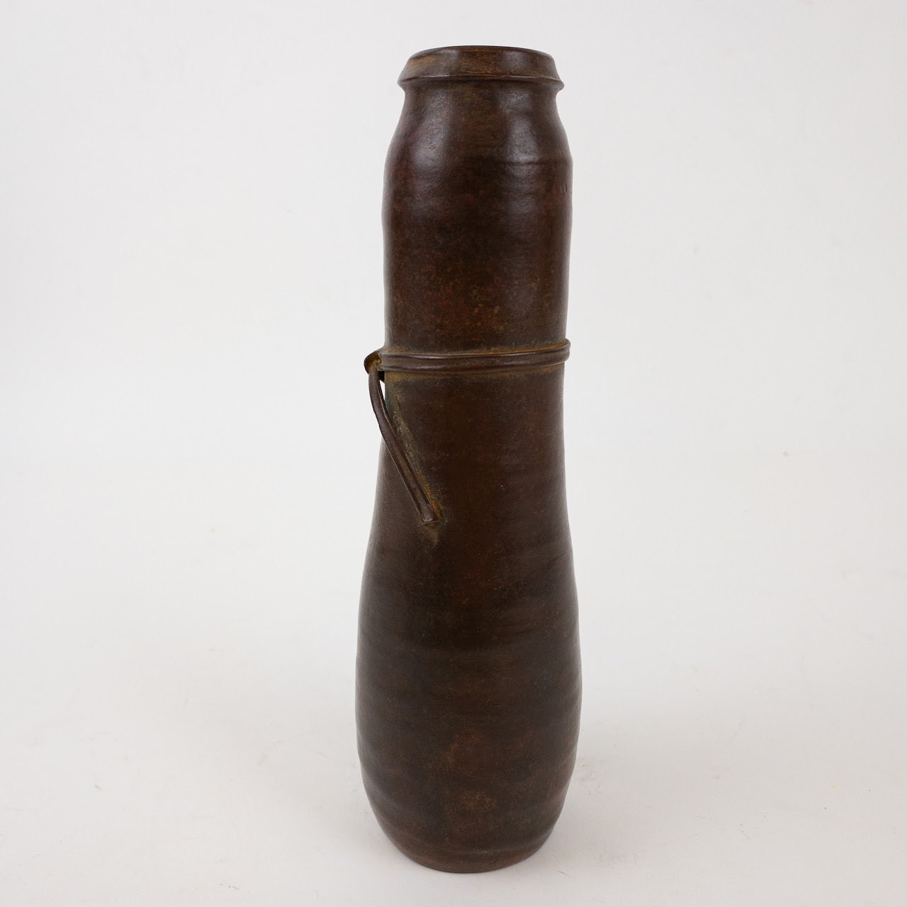 Hand-Formed Chinese Copper Vase with Bow