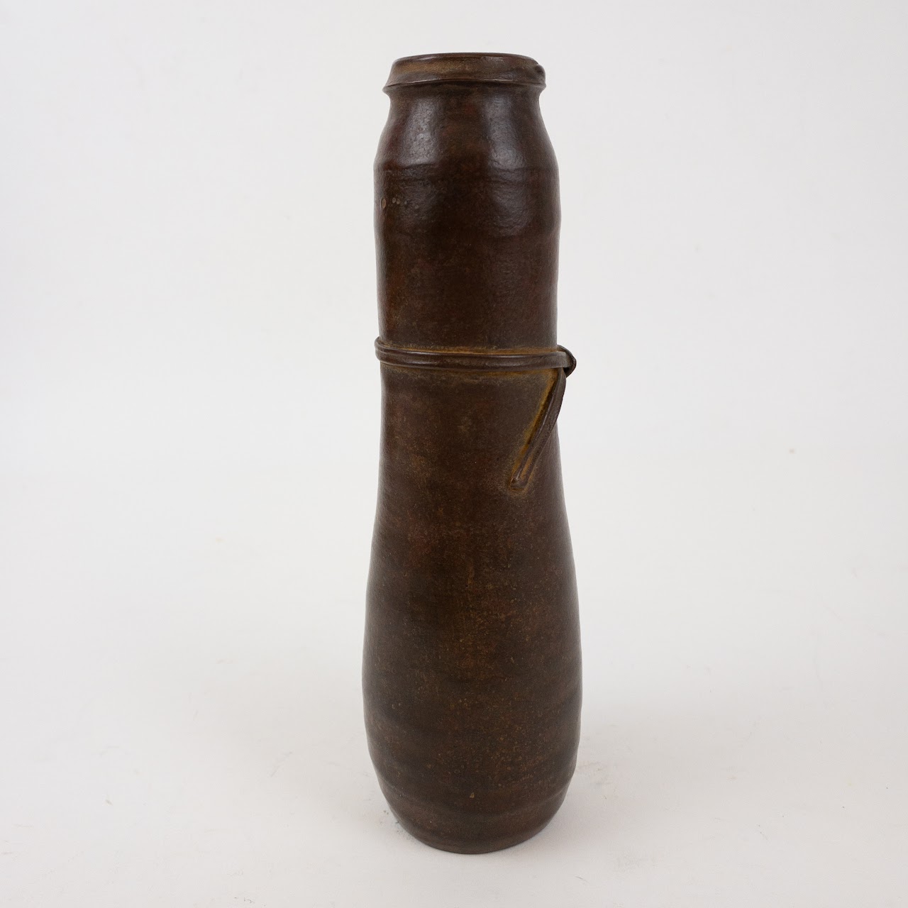 Hand-Formed Chinese Copper Vase with Bow