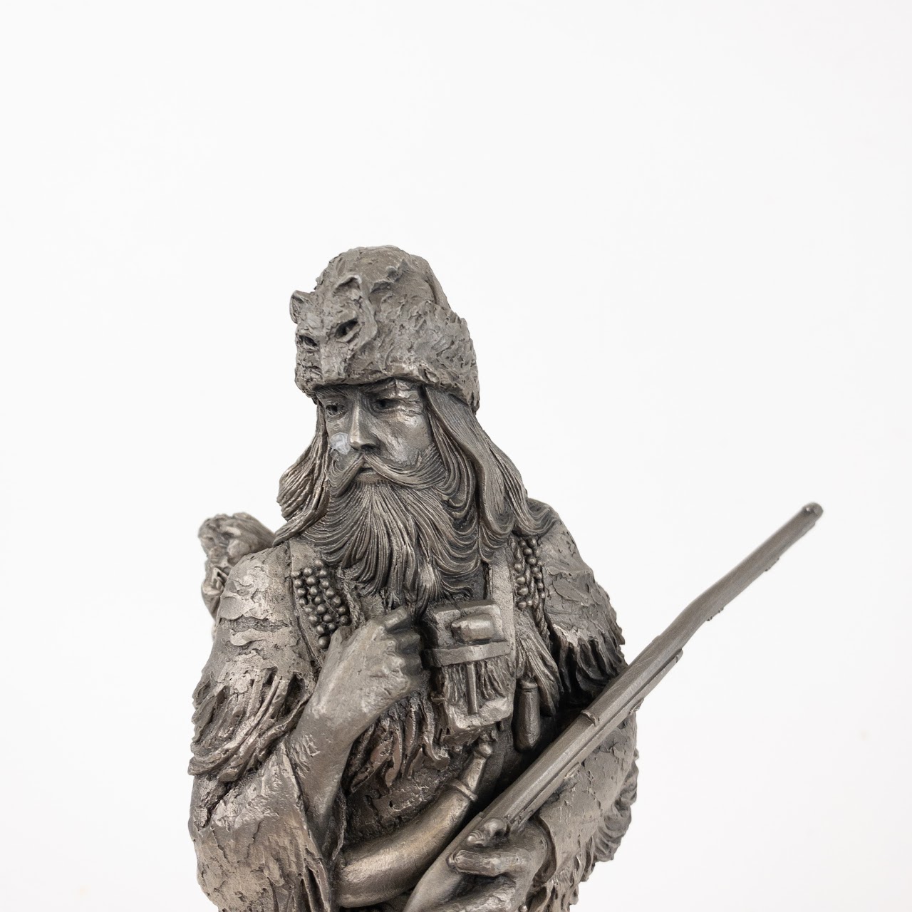 'The Fur Trapper' Western Pewter Scupture by Jim Ponter