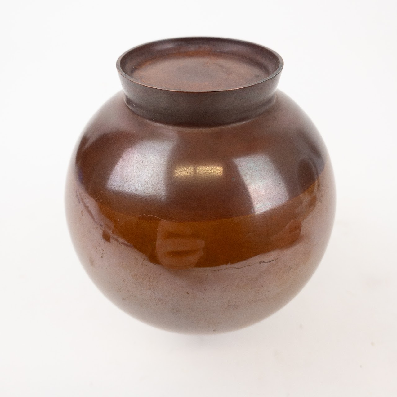 Hand-Formed Chinese Copper Bud Vase