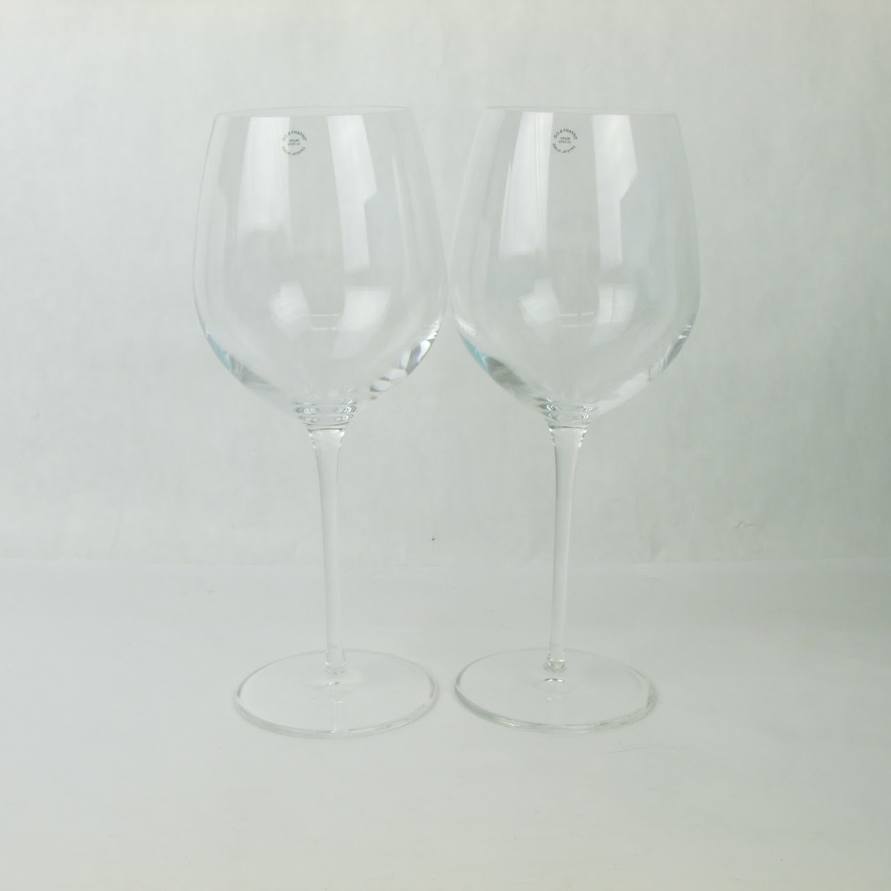 Tiffany & Co. Crystal Red Wine Glass Pair