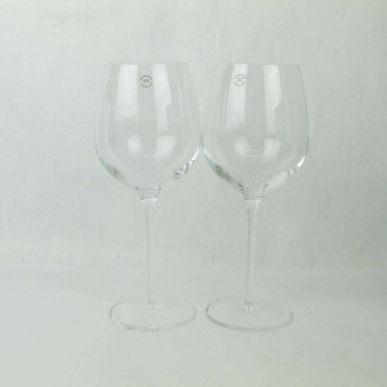 Tiffany & Co. Crystal Red Wine Glass Pair