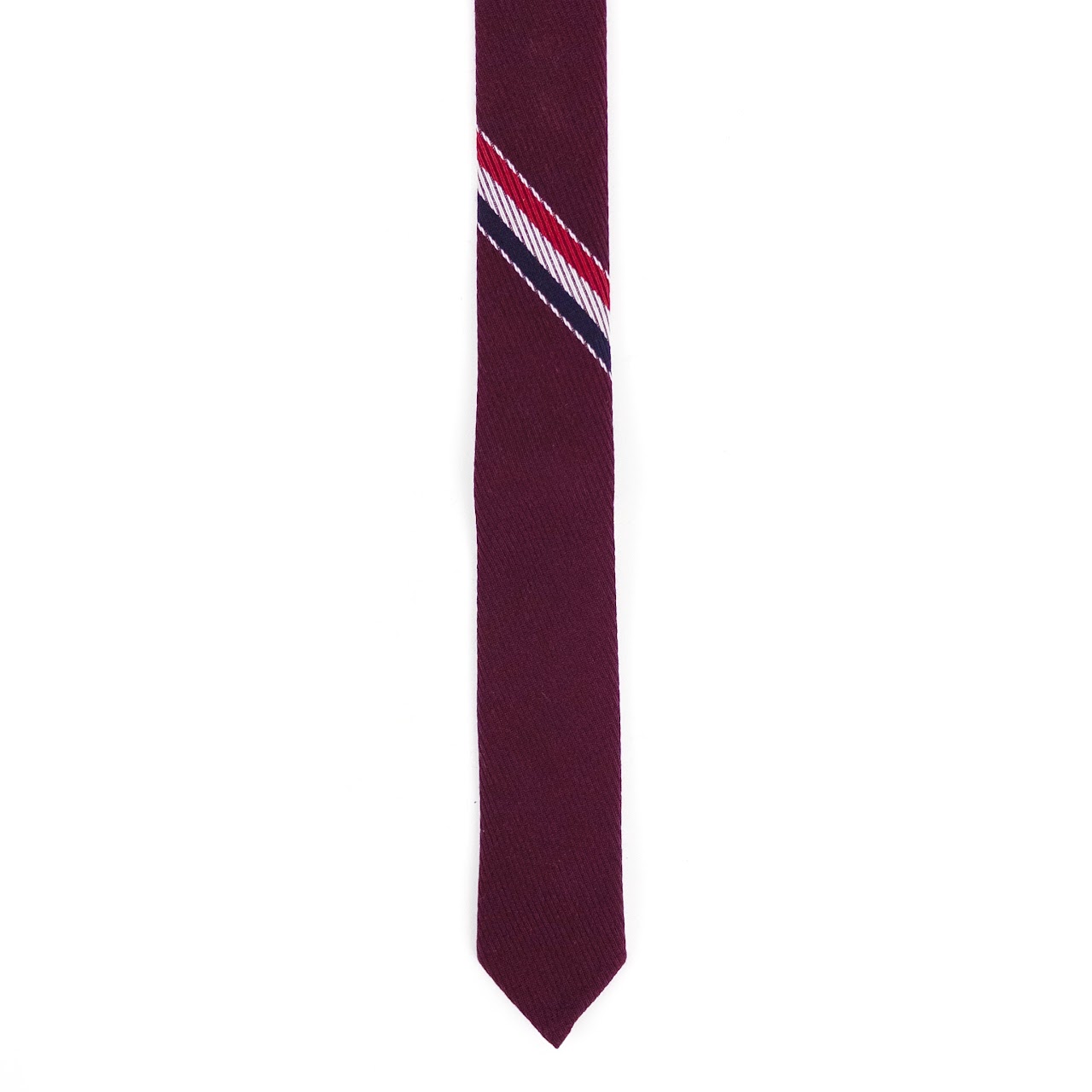 Thom Browne Wool Blend Skinny Necktie