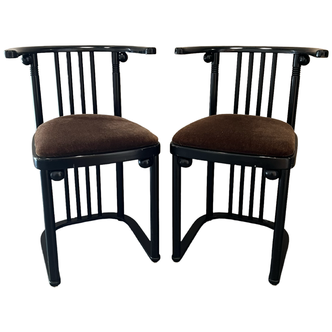 Josef Hoffman for Wittman Cabaret Fledermaus Bentwood Chair Pair