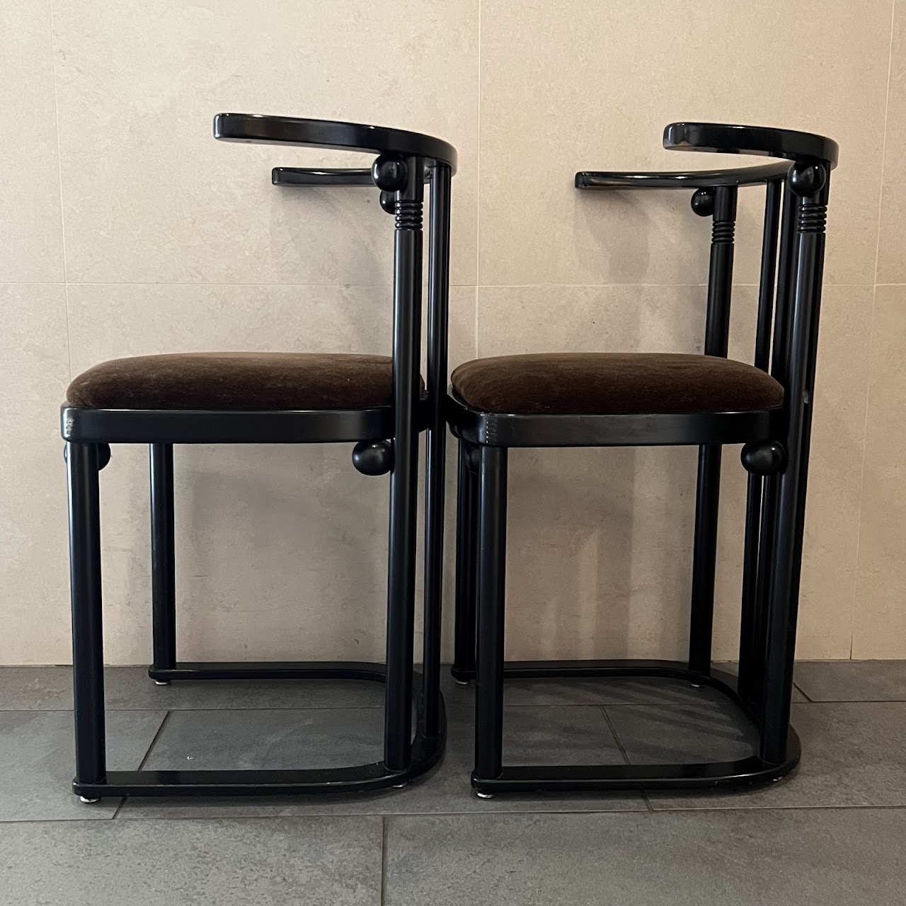 Josef Hoffman for Wittman Cabaret Fledermaus Bentwood Chair Pair