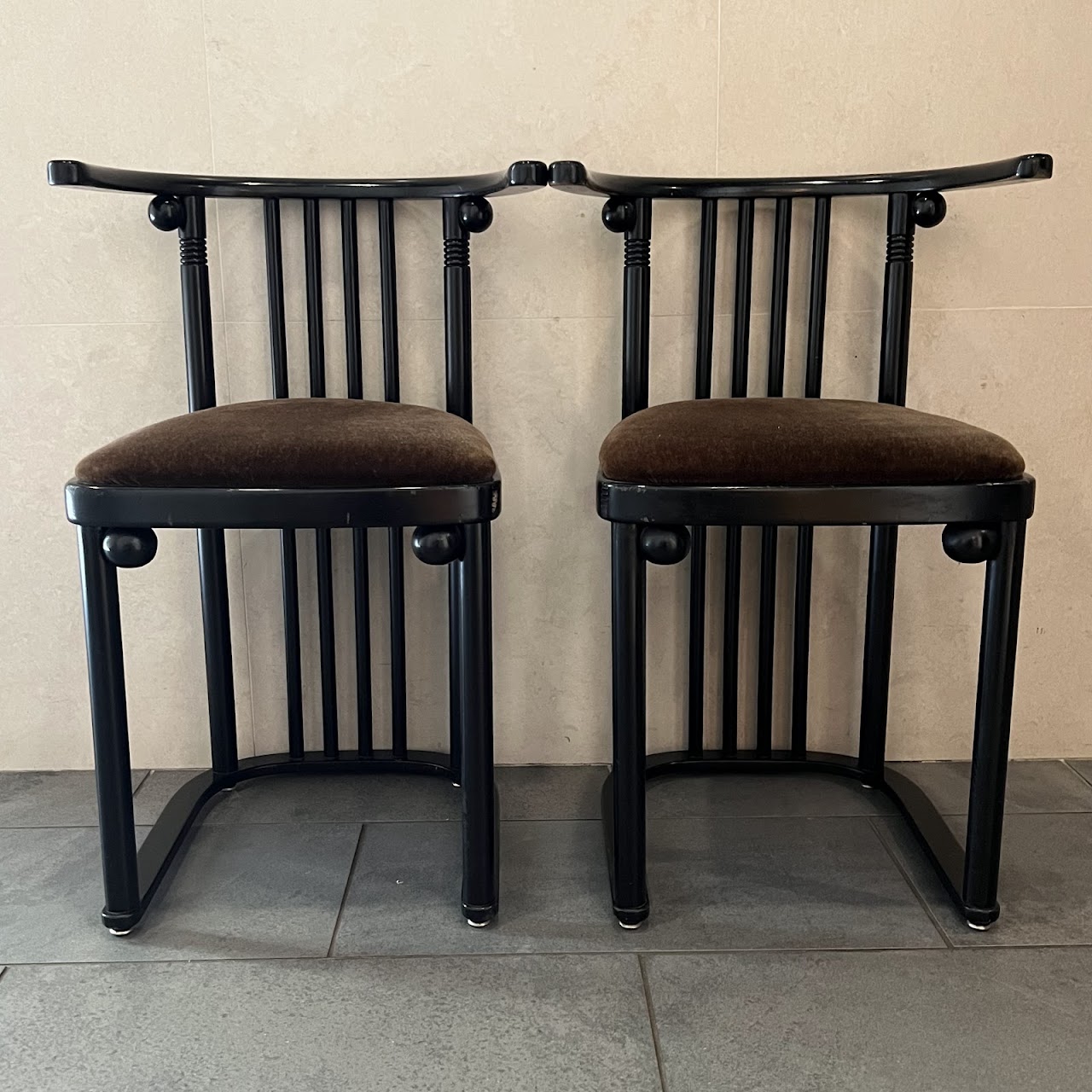 Josef Hoffman for Wittman Cabaret Fledermaus Bentwood Chair Pair