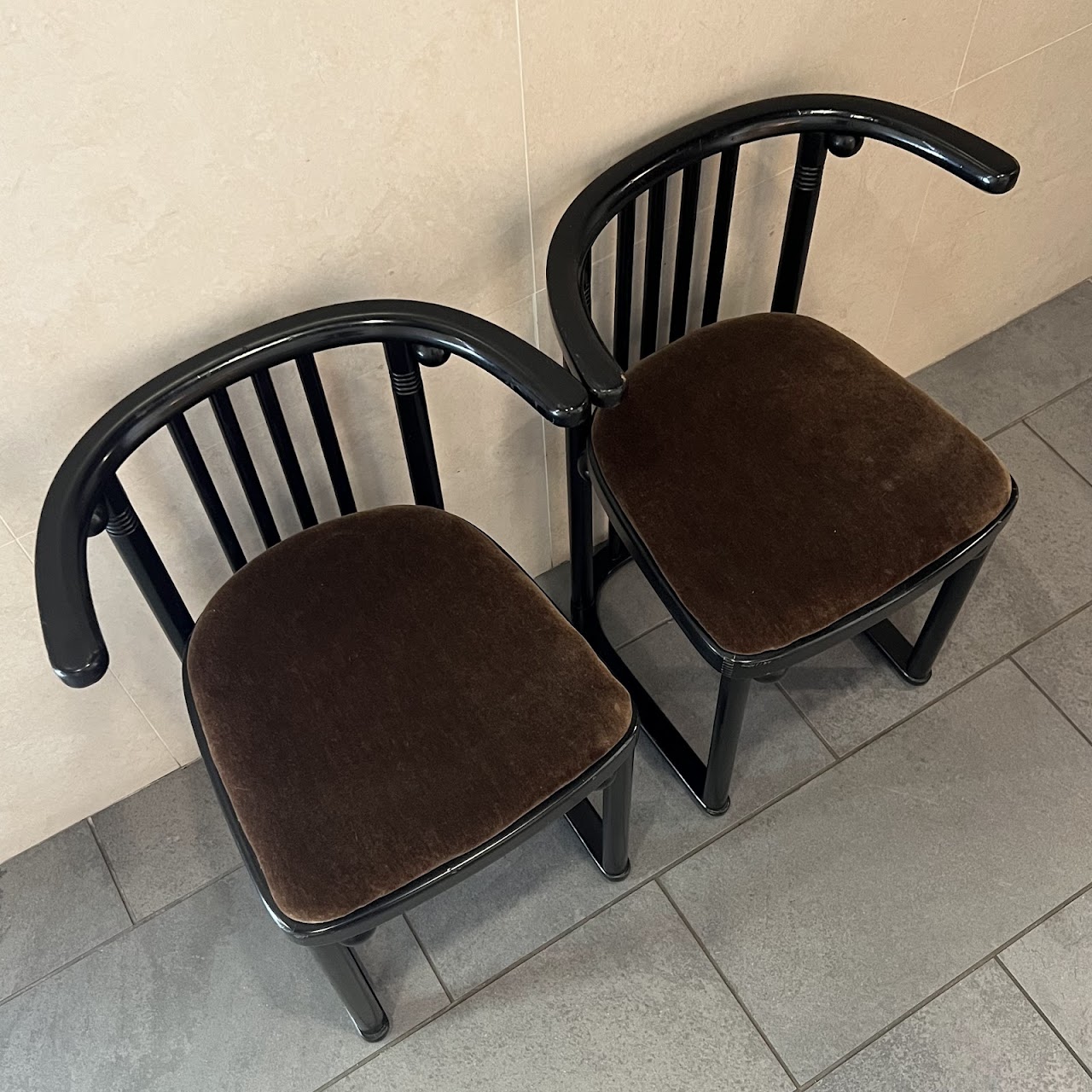 Josef Hoffman for Wittman Cabaret Fledermaus Bentwood Chair Pair