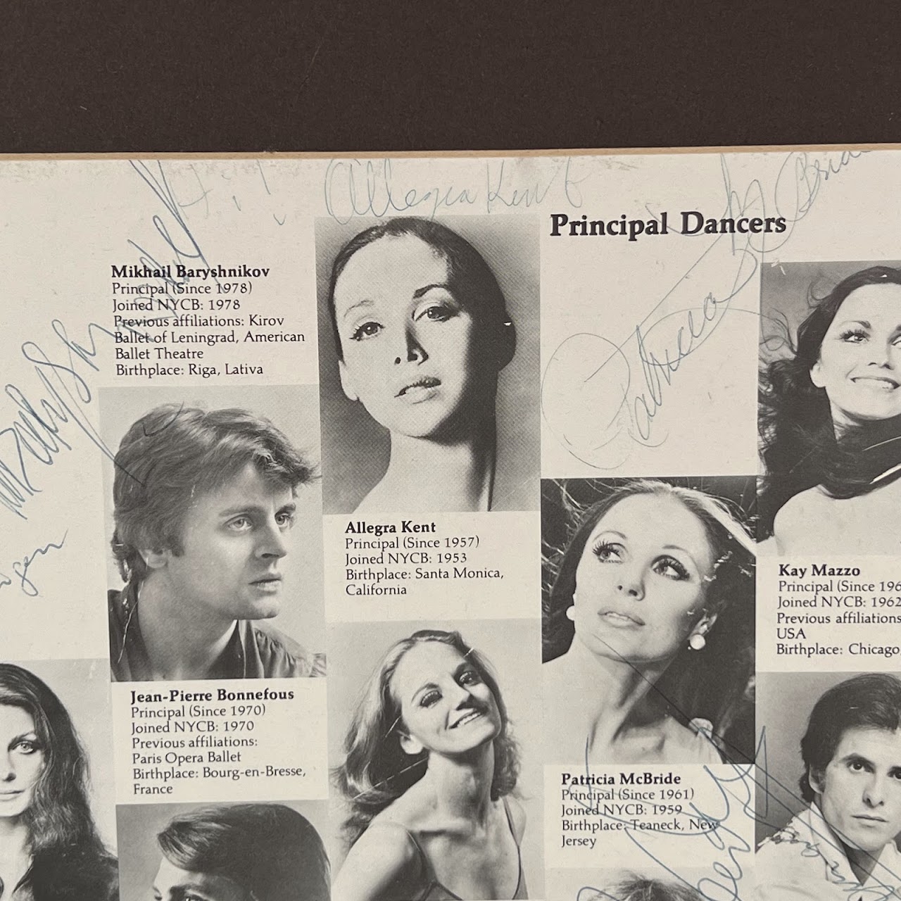 George Balanchine, Mikhail Baryshnikov & NYC Ballet Autographed 1978 Tivoli Festival Program