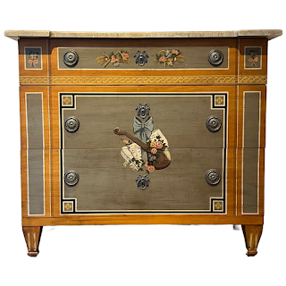 Drexel Heritage Louis XVI Style Hand-Painted Three-Drawer Dresser