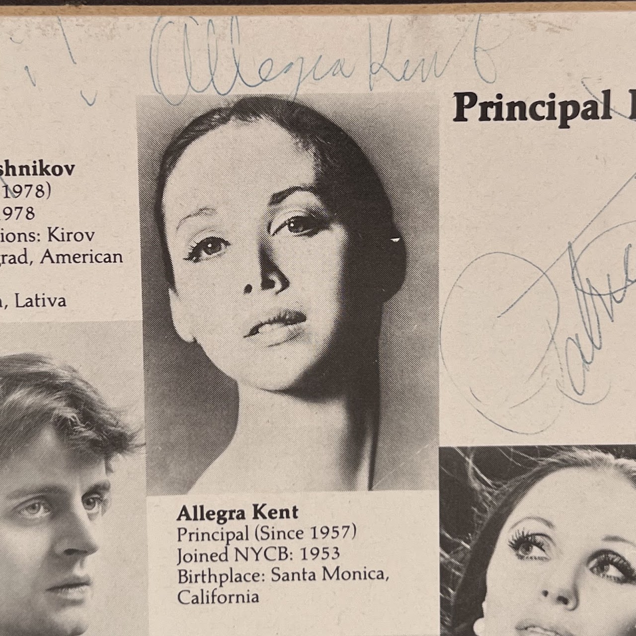 George Balanchine, Mikhail Baryshnikov & NYC Ballet Autographed 1978 Tivoli Festival Program