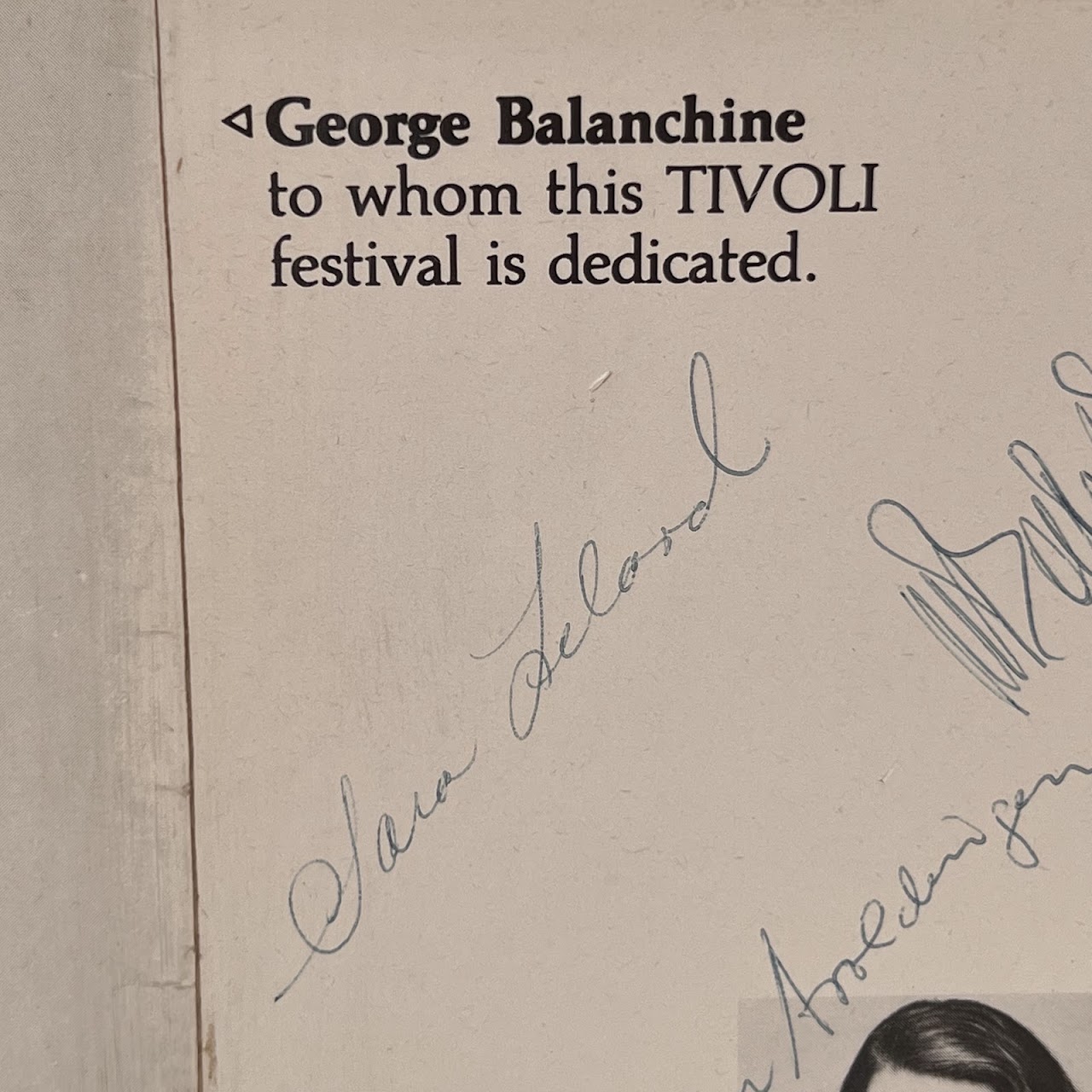 George Balanchine, Mikhail Baryshnikov & NYC Ballet Autographed 1978 Tivoli Festival Program