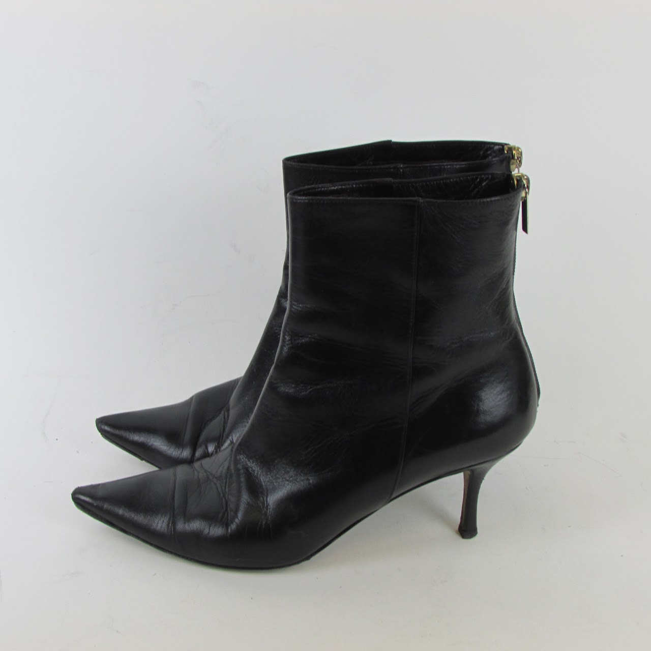 Jimmy Choo Black Kid Leather Boots