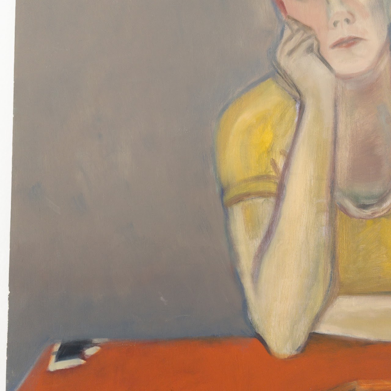 Seated Figure Acrylic Portrait Painting