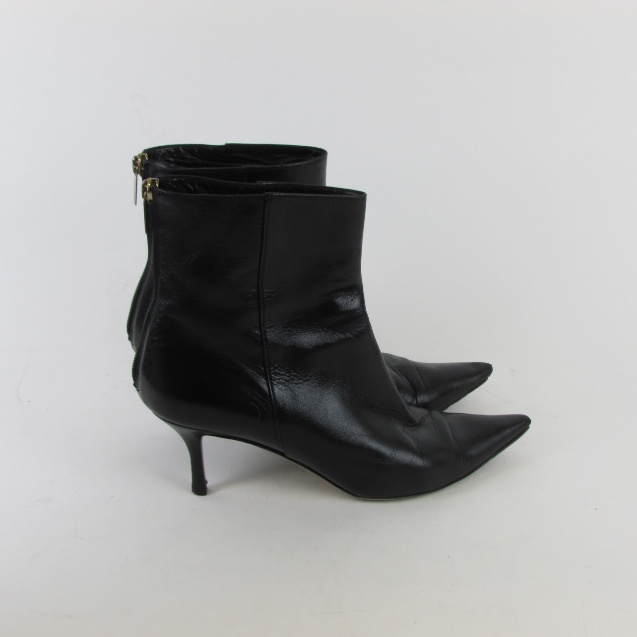 Jimmy Choo Black Kid Leather Boots