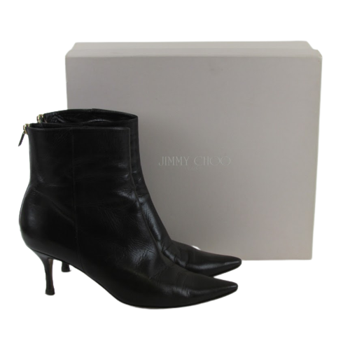 Jimmy Choo Brown Kid Leather Boots