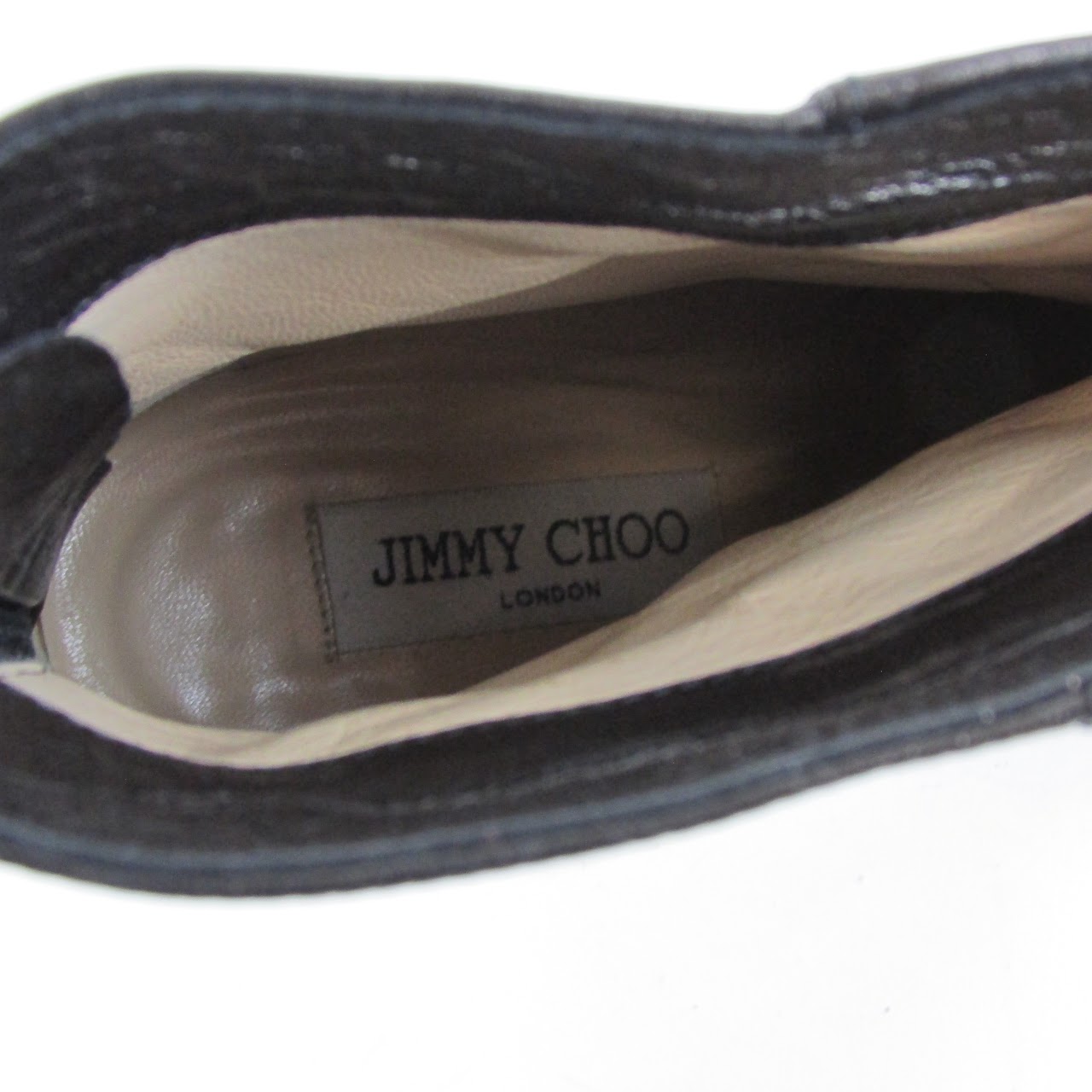 Jimmy Choo Black Kid Leather Boots