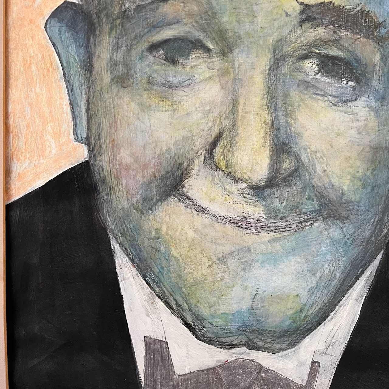 Stan  Laurel Pencil and Gouache Portrait Painting