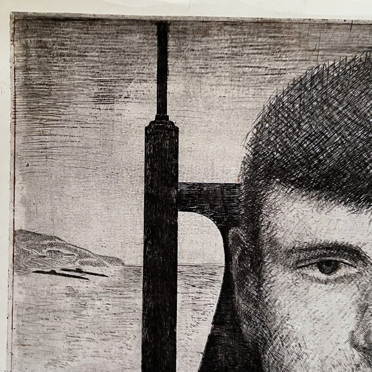 Portrait of a Sailor Signed Etching, 1980