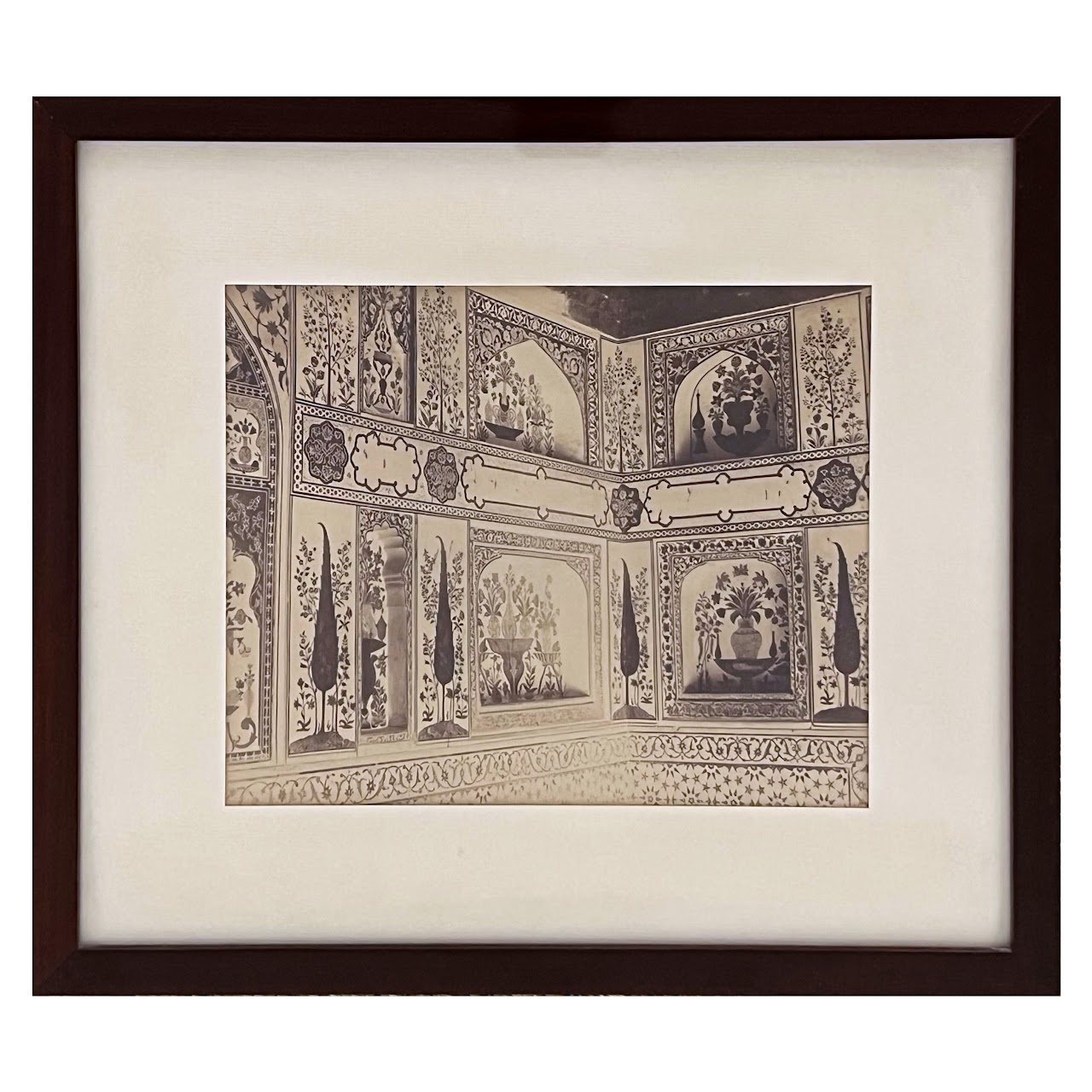 Red Fort Delhi, India Architectural Interior Photograph Bookplate Pair