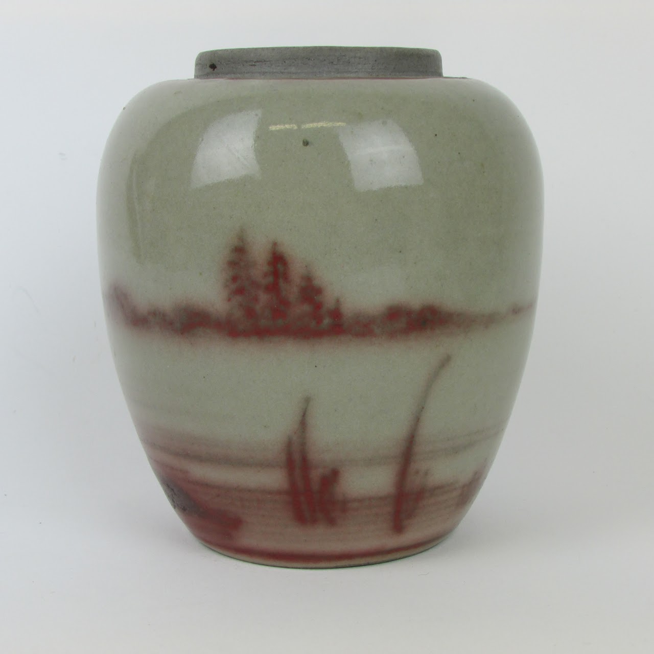 Stamped Stoneware Ceramic Vase