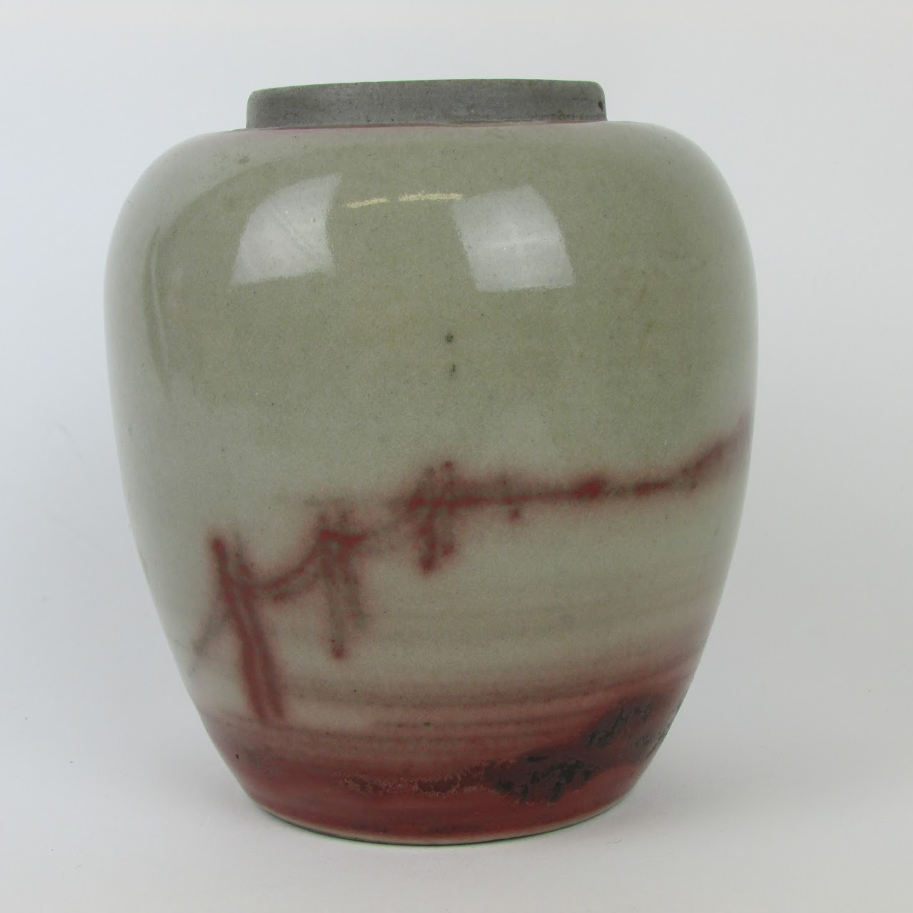 Stamped Stoneware Ceramic Vase