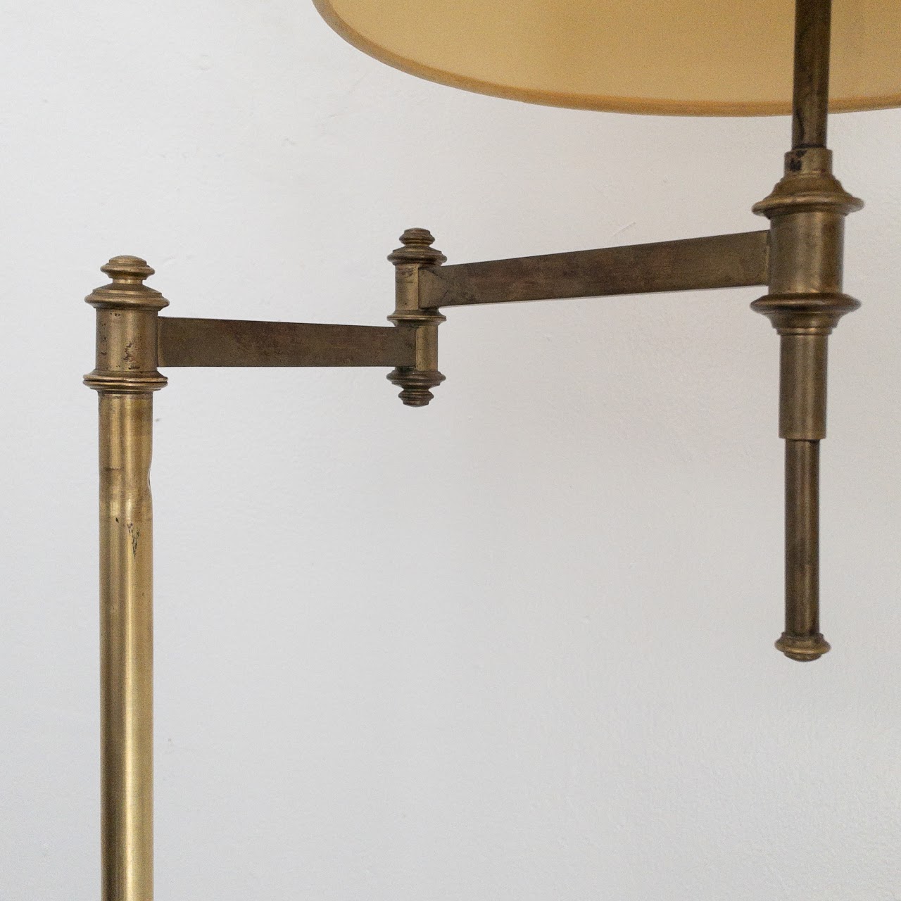 Restoration Hardware Swing-Arm Brass Floor Lamp Pair