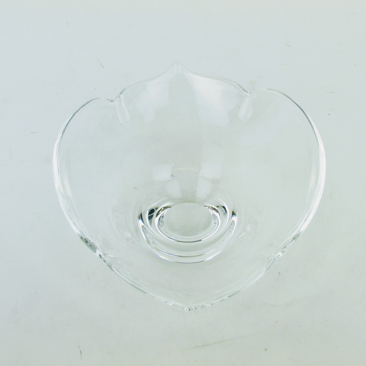 Steuben Crystal Calyx Leaf Bowl