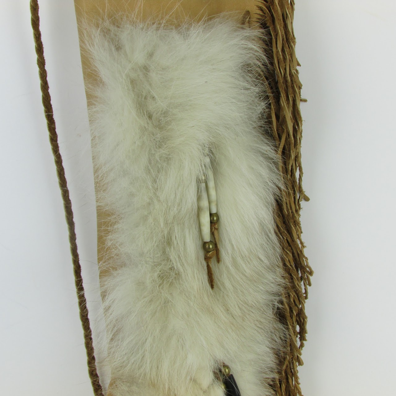 Leather & Fur Quiver with Arrow & Fan