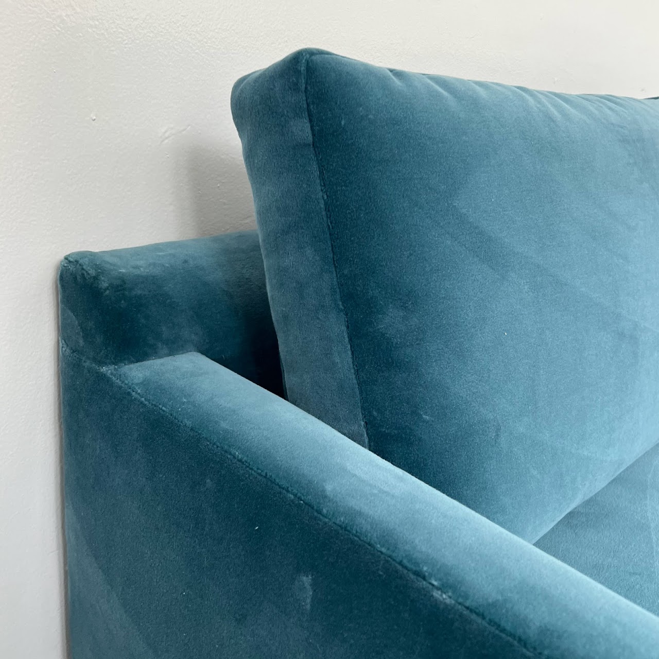 Blue Velvet Sofa