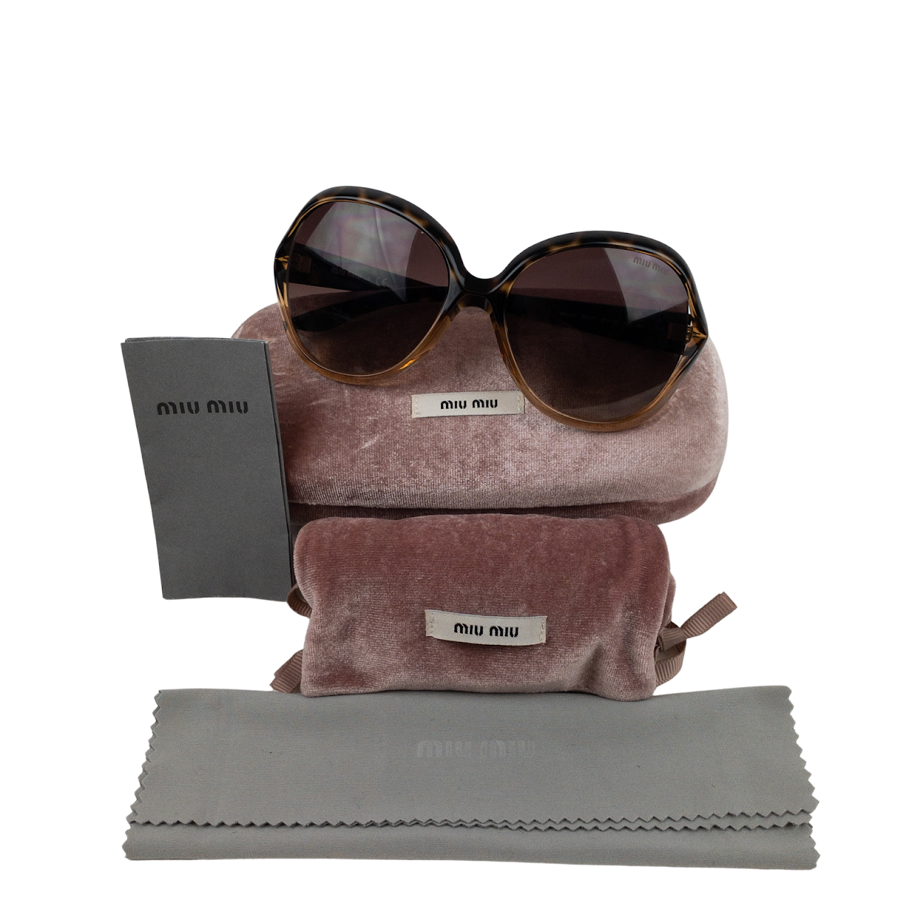 Miu Miu 'Tortoise' Oversized Sunglasses