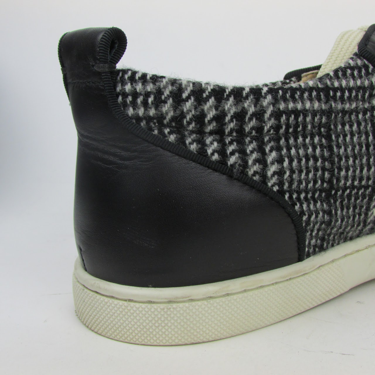 Christian Louboutin Glen Plaid & Leather Sneaker