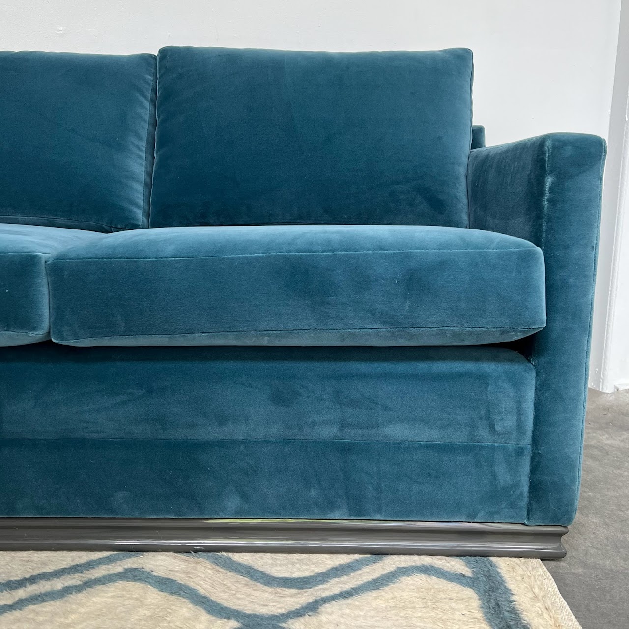 Blue Velvet Sofa