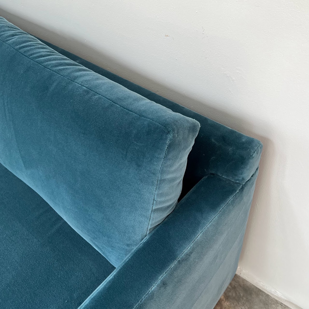 Blue Velvet Sofa