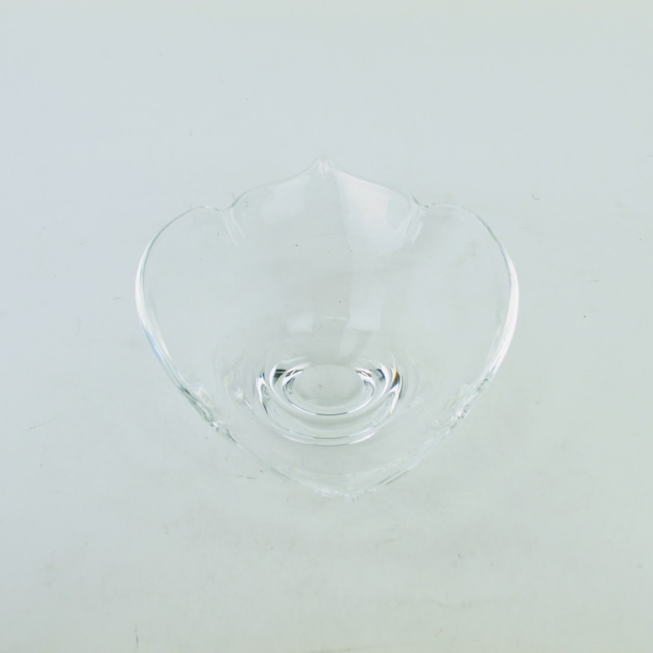 Steuben Crystal Calyx Leaf Bowl