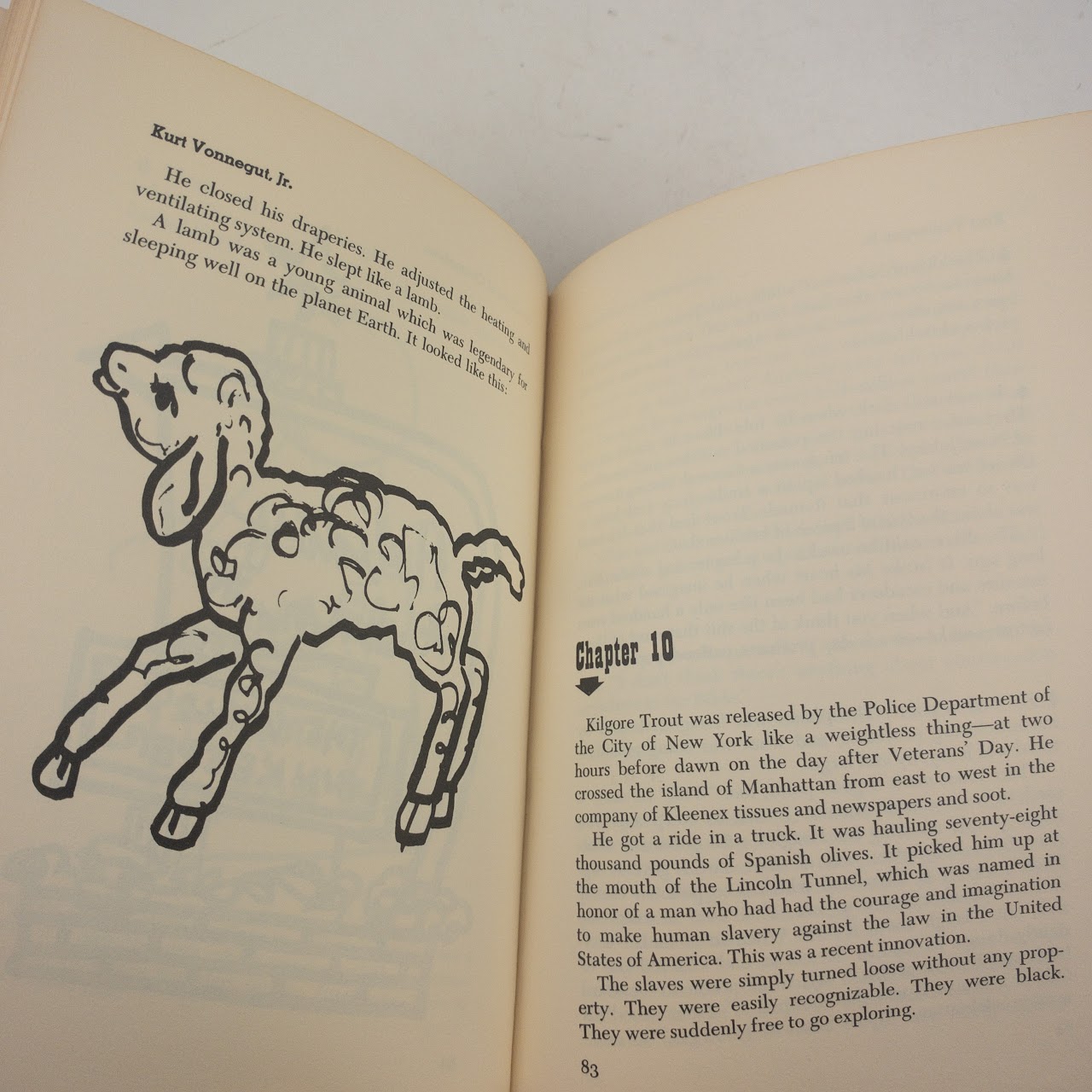 Kurt Vonnegut, Jr. 'Breakfast of Champions' First Edition, First Printing Book