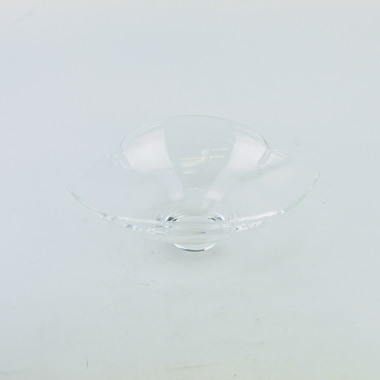 Steuben Crystal Calyx Leaf Bowl